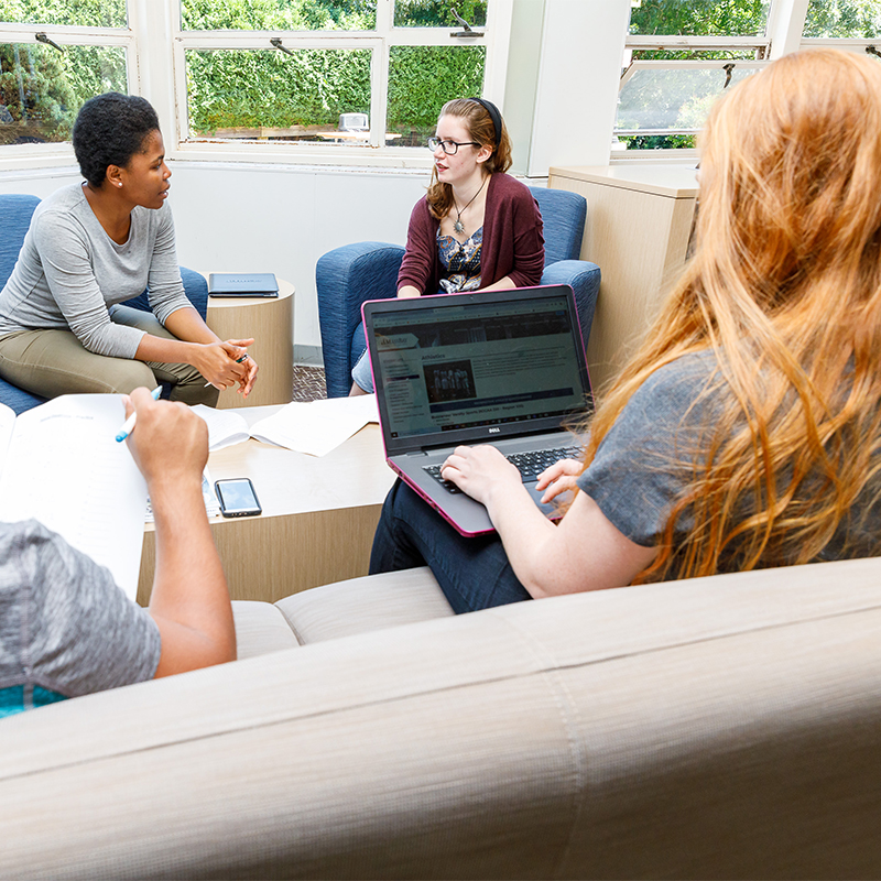 Students on computer