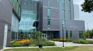 MassBay Framingham Campus and grass in summer